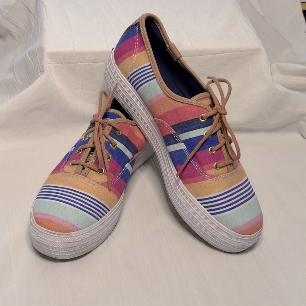 Keds X Sunny Life Striped Canvas Sneakers Multicolor Size 7 Platform Sole